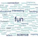 collage of words describing LPS, including fun, science, STEM, interesting, etc